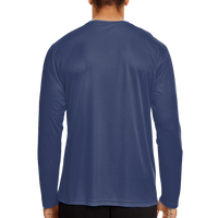 Team 365 Men's Zone Performance Long Sleeve T-Shirt, Sport Dark Navy, Back view