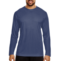 Team 365 Men's Zone Performance Long Sleeve T-Shirt, Sport Dark Navy, Front view