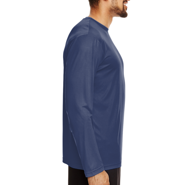 Team 365 Men's Zone Performance Long Sleeve T-Shirt, Sport Dark Navy, Right Sleeve view