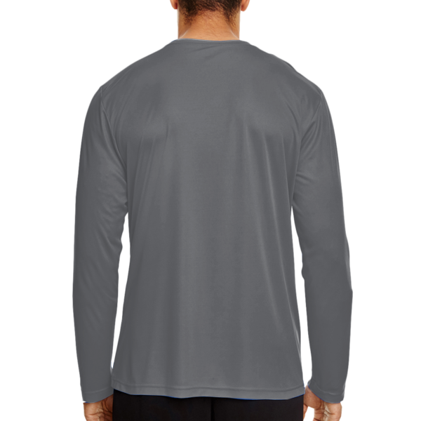 Team 365 Men's Zone Performance Long Sleeve T-Shirt, Sport Graphite, Back view