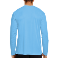 Team 365 Men's Zone Performance Long Sleeve T-Shirt, Sport Light Blue, Back view
