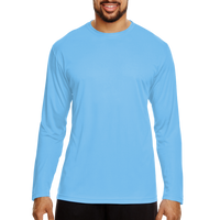 Team 365 Men's Zone Performance Long Sleeve T-Shirt, Sport Light Blue, Front view