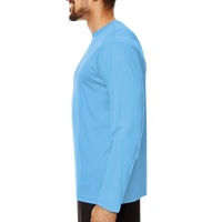 Team 365 Men's Zone Performance Long Sleeve T-Shirt, Sport Light Blue, Left Sleeve view