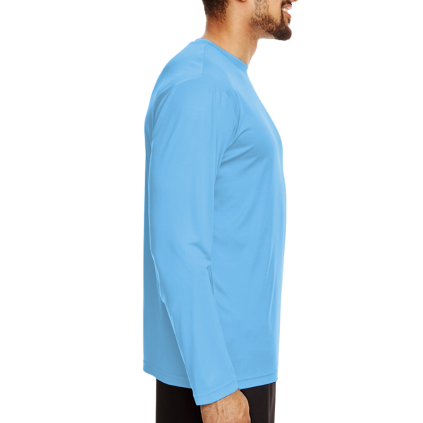 Team 365 Men's Zone Performance Long Sleeve T-Shirt, Sport Light Blue, Right Sleeve view