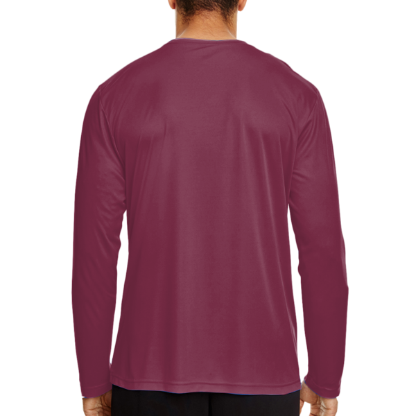Team 365 Men's Zone Performance Long Sleeve T-Shirt, Sport Maroon, Back view