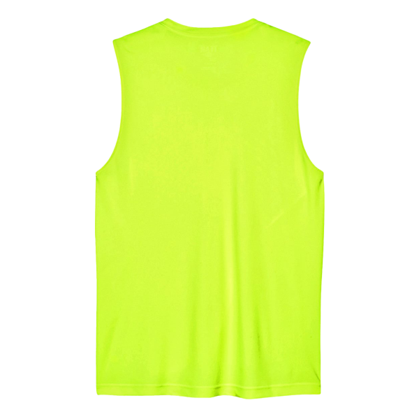 Team 365 Men's Zone Performance Muscle T-Shirt, Safety Yellow, Back view