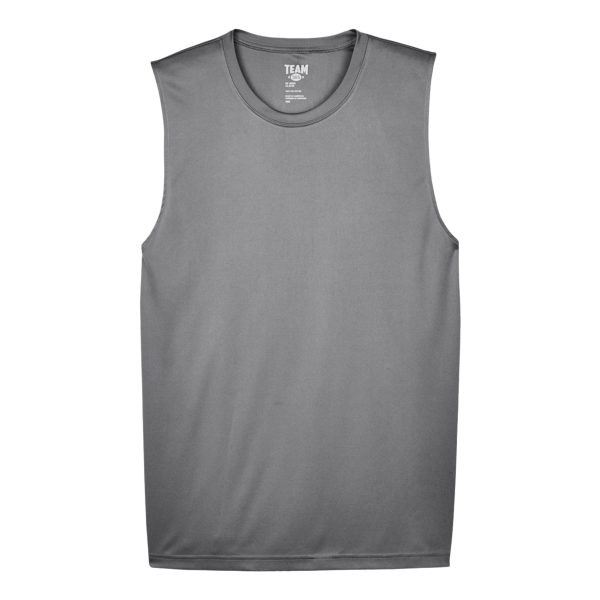 Team 365 Men's Zone Performance Muscle T-Shirt, Sport Graphite, Front view