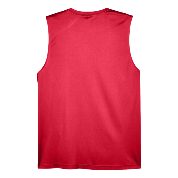Team 365 Men's Zone Performance Muscle T-Shirt, Sport Red, Back view