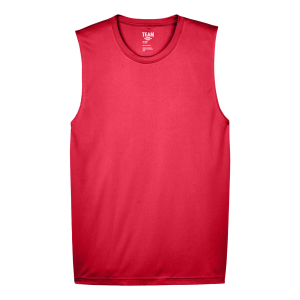 Team 365 Men's Zone Performance Muscle T-Shirt, Sport Red, Front view