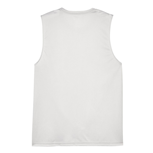 Team 365 Men's Zone Performance Muscle T-Shirt, Sport Silver, Back view