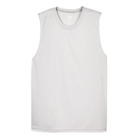 Team 365 Men's Zone Performance Muscle T-Shirt, Sport Silver, Front view