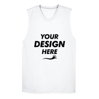 Team 365 Men's Zone Performance Muscle T-Shirt, White, Front view, Mockup