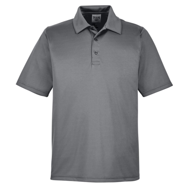 Team 365 Men's Zone Performance Polo, Sport Graphite, Front view