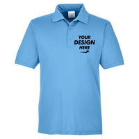 Team 365 Men's Zone Performance Polo, Sport Light Blue, Front view, Mockup