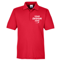 Team 365 Men's Zone Performance Polo, Sport Red, Front view, Mockup