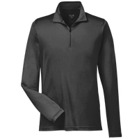 Team 365 Men's Zone Performance Quarter-Zip Pullover, Black, Front view