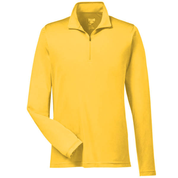 Team 365 Men's Zone Performance Quarter-Zip Pullover, Sport Athletic Gold, Front view