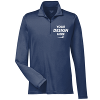 Team 365 Men's Zone Performance Quarter-Zip Pullover, Sport Dark Navy, Front view, Mockup