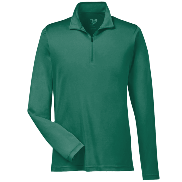 Team 365 Men's Zone Performance Quarter-Zip Pullover, Sport Forest, Front view