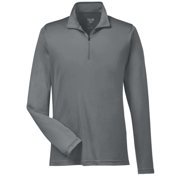 Team 365 Men's Zone Performance Quarter-Zip Pullover, Sport Graphite, Front view