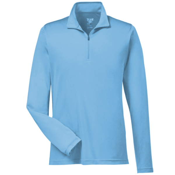 Team 365 Men's Zone Performance Quarter-Zip Pullover, Sport Light Blue, Front view