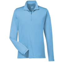 Team 365 Men's Zone Performance Quarter-Zip Pullover, Sport Light Blue, Front view