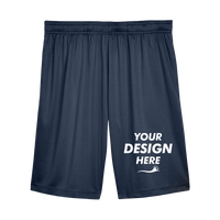 Team 365 Men's Zone Performance Shorts, Sport Dark Navy, Front view, Mockup