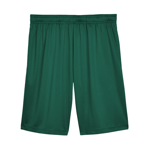 Team 365 Men's Zone Performance Shorts, Sport Forest, Front view