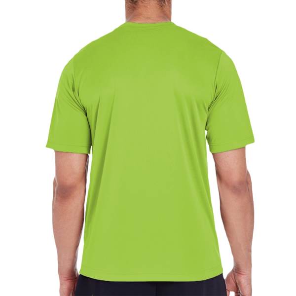 Team 365 Men's Zone Performance T-Shirt, Acid Green, Back view