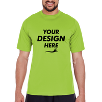 Team 365 Men's Zone Performance T-Shirt, Acid Green, Front view, Mockup