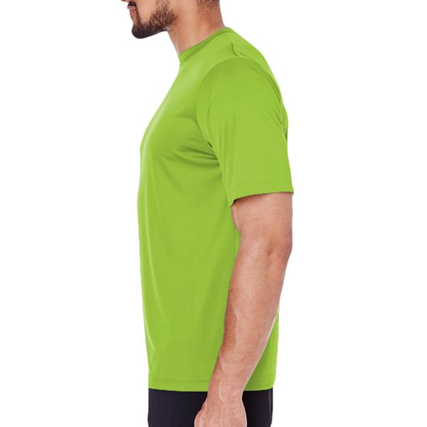 Team 365 Men's Zone Performance T-Shirt, Acid Green, Left Sleeve view