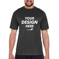 Team 365 Men's Zone Performance T-Shirt, Black, Front view, Mockup