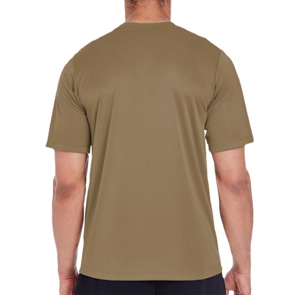 Team 365 Men's Zone Performance T-Shirt, Coyote Brown, Back view