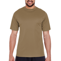 Team 365 Men's Zone Performance T-Shirt, Coyote Brown, Front view