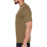 Team 365 Men's Zone Performance T-Shirt, Coyote Brown, Left Sleeve view