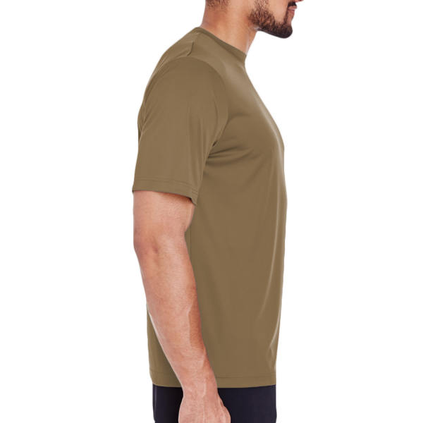 Team 365 Men's Zone Performance T-Shirt, Coyote Brown, Right Sleeve view