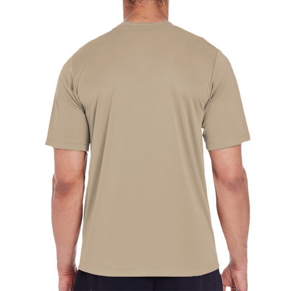 Team 365 Men's Zone Performance T-Shirt, Desert Khaki, Back view