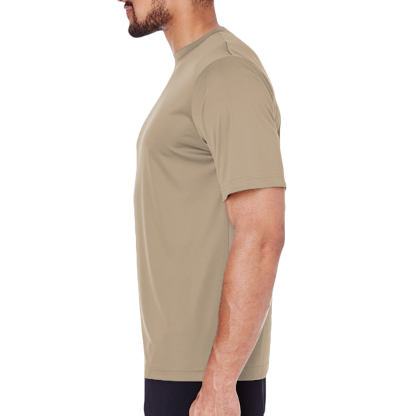 Team 365 Men's Zone Performance T-Shirt, Desert Khaki, Left Sleeve view