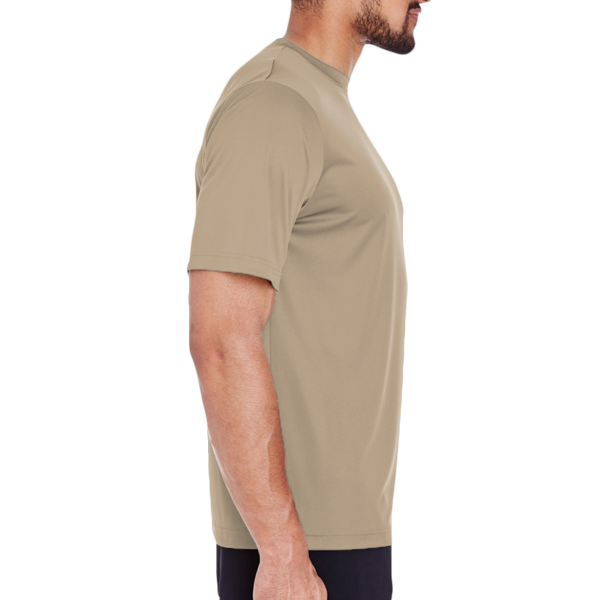 Team 365 Men's Zone Performance T-Shirt, Desert Khaki, Right Sleeve view