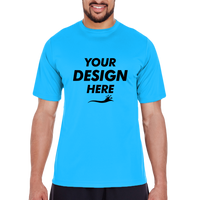 Team 365 Men's Zone Performance T-Shirt, Electric Blue, Front view, Mockup