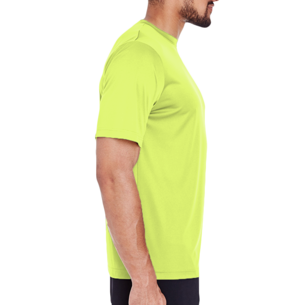 Team 365 Men's Zone Performance T-Shirt, Safety Yellow, Right Sleeve view