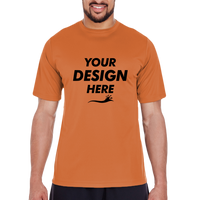 Team 365 Men's Zone Performance T-Shirt, Sport Burnt Orange, Front view, Mockup