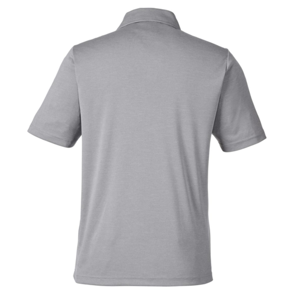 Team 365 Men's Zone Sonic Heather Performance Polo, Athletic Heather, Back view