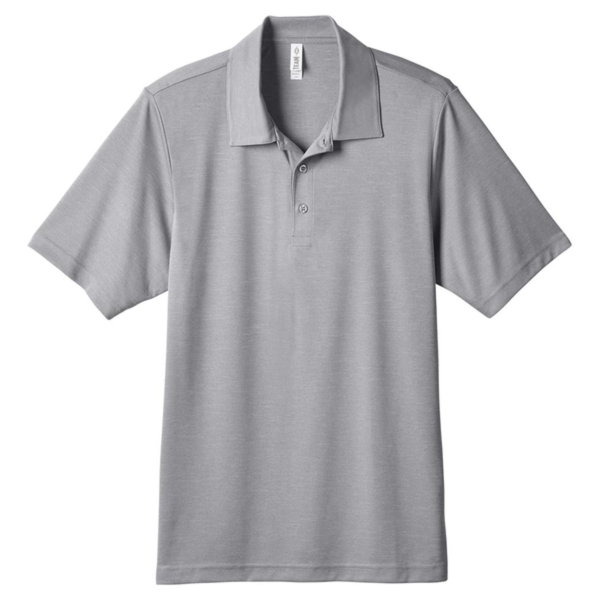 Team 365 Men's Zone Sonic Heather Performance Polo, Athletic Heather, Front view