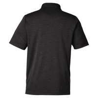 Team 365 Men's Zone Sonic Heather Performance Polo, Black Heather, Back view