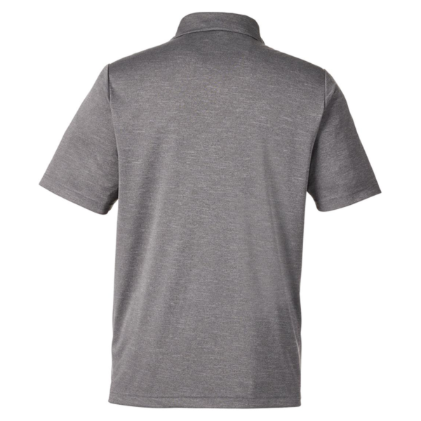 Team 365 Men's Zone Sonic Heather Performance Polo, Dark Grey Heather, Back view
