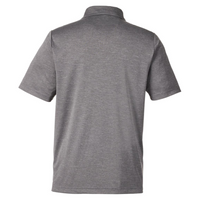 Team 365 Men's Zone Sonic Heather Performance Polo, Dark Grey Heather, Back view