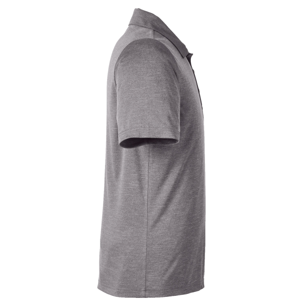 Team 365 Men's Zone Sonic Heather Performance Polo, Dark Grey Heather, Right Sleeve view