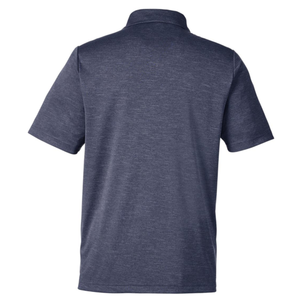 Team 365 Men's Zone Sonic Heather Performance Polo, Sport Dark Navy Heather, Back view