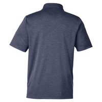 Team 365 Men's Zone Sonic Heather Performance Polo, Sport Dark Navy Heather, Back view